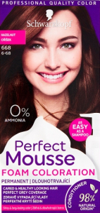 Schwarzkopf Perfect Mousse Permanent Color barva na vlasy 668 oříšek