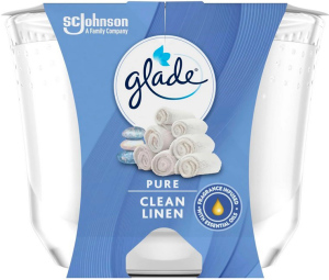 Glade svíčka vonná Maxi Clean Linen, 204 g
