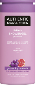 Authentic Toya Aroma sprchový gel hroznové víno a grep, 400 ml