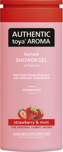 Authentic Toya Aroma sprchový gel jahoda a máta, 400 ml