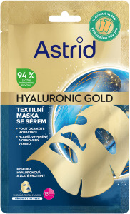 Levně Astrid Hyaluronic Gold textilní maska 1 ks