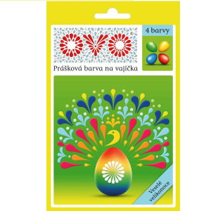 OVO 4 práškové barvy na vajíčka