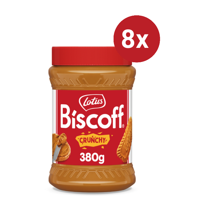 Levně Lotus Biscoff pomazánka ze sušenek Crunchy 8x380 g