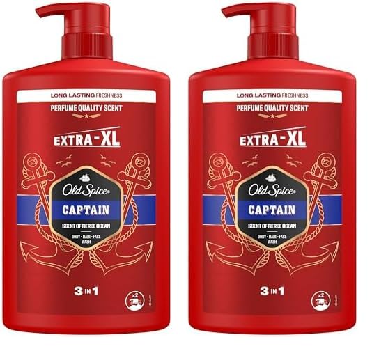 Levně Old Spice Captain sprchový gel pro muže 2x1000 ml