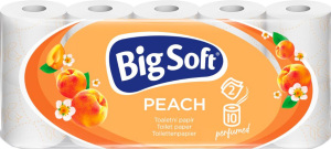 Big Soft broskev 2vrstvý toaletní papír, 10 rolí, 19,3 m role