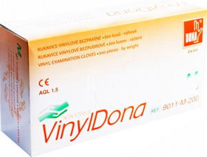Levně Vulkan VinylDona vinylové jednorázové bezprašné rukavice velikost S, 100 ks