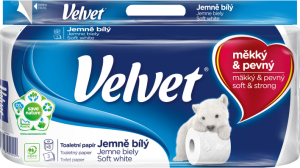 Toaletní papír Velvet - 3vrstvý, 8 rolí