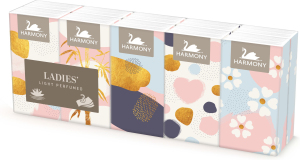 Harmony Parfrum 3vrstvé papírové kapesníčky, 10× 10 ks
