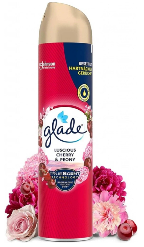 Levně Glade Luscious Cherry & Peony Svůdná třešeň a pivoňka osvěžovač vzduchu sprej 300 ml