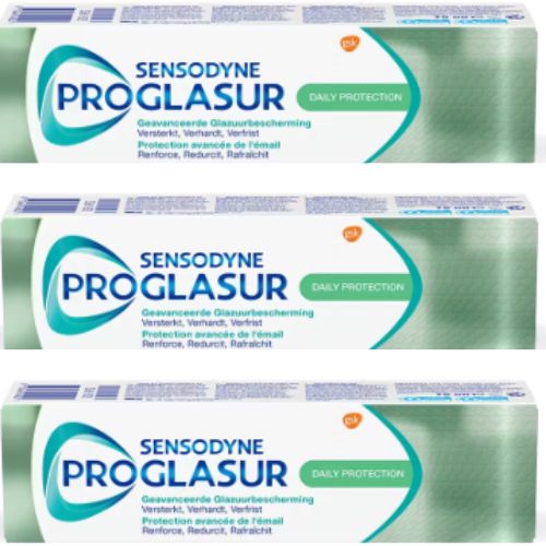 Levně Sensodyne zubní pasta Pro Glasur Daily Protection 3x75 ml