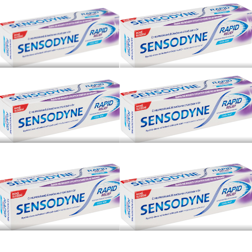 Zubní pasta SENSODYNE Rapid Cool Mint 6x75 ml