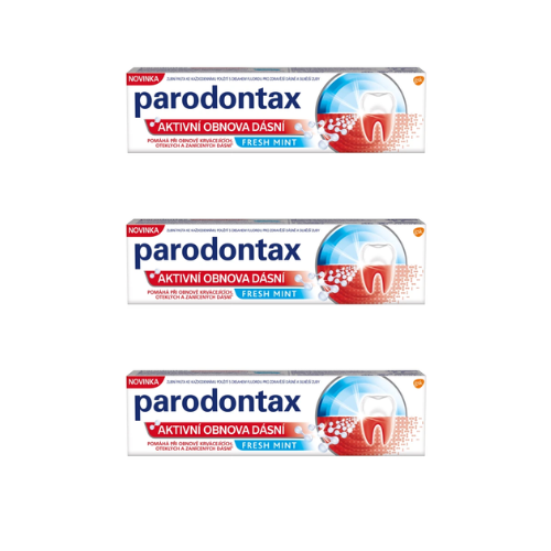 Levně Parodontax Aktivní obnova dásní Fresh Mint zubní pasta s fluoridem 3x75ml