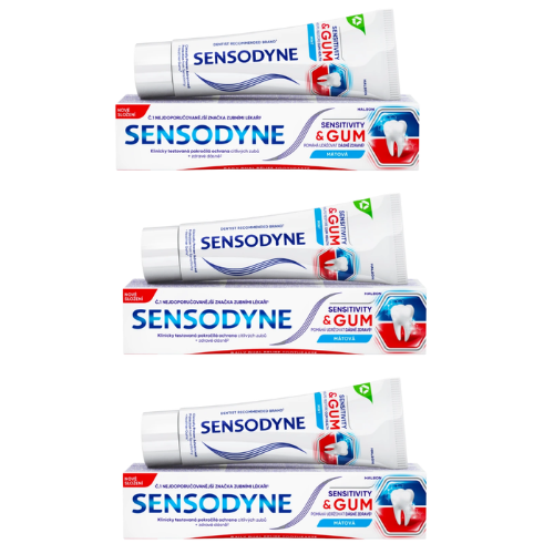 Sensodyne Sensitivity&Gum zubní pasta 3x75ml