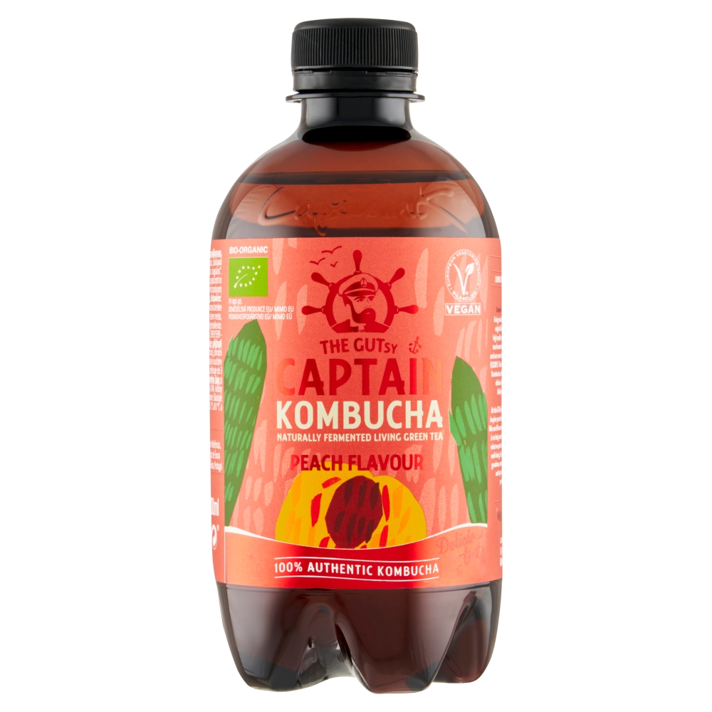 Levně Captain Kombucha Kombucha bio broskev 400 ml