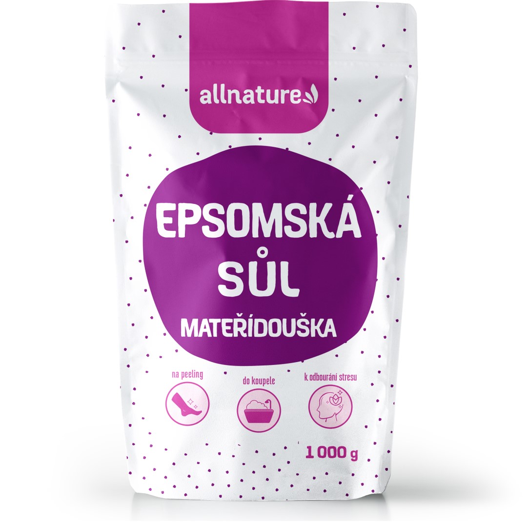 Levně Allnature Epsomská sůl Mateřídouška 1000 g