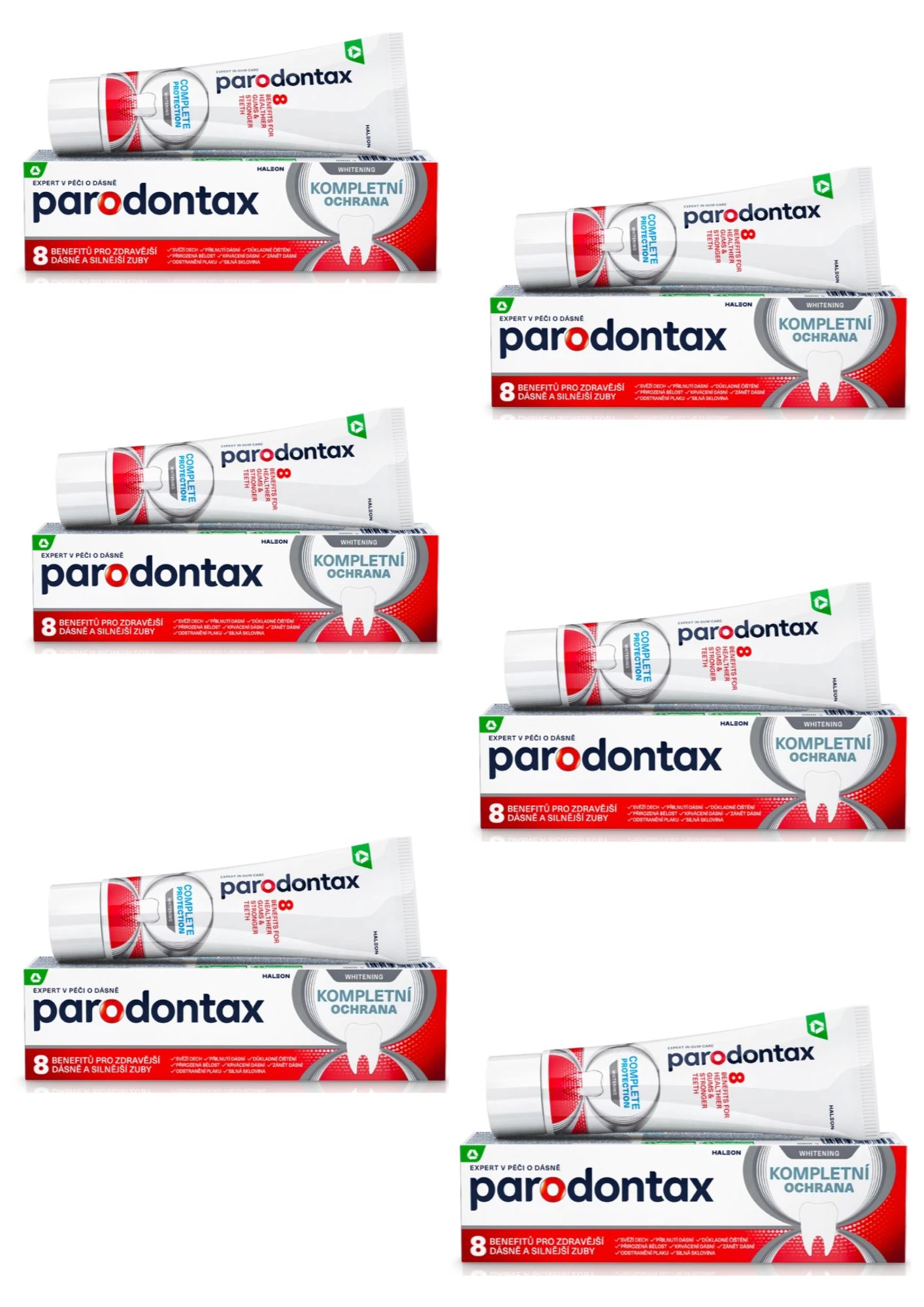 Levně Parodontax Complete Protection Whitening zubní pasta 6x75 ml