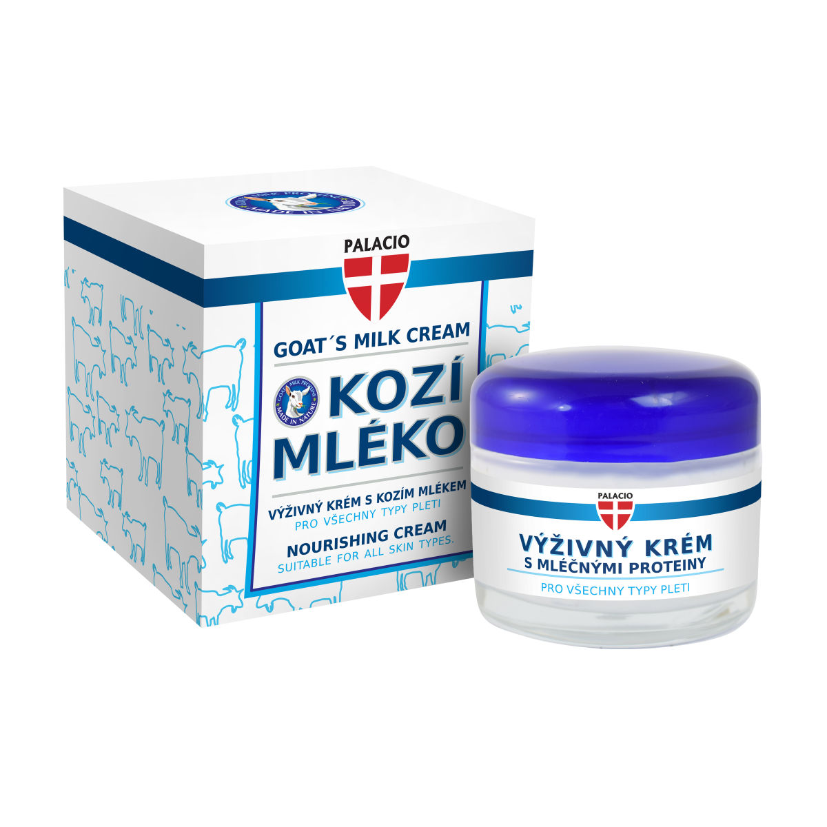 Palacio Kozí mléko pleťový krém, 50 ml