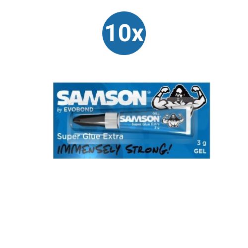 Levně Samson Super Glue gelové sekundové lepidlo modré 10x3 g