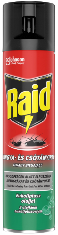 SPREJ PROTI BĚŽÍCÍMU HMYZU RAID S EUKALYPTOVÝM OLEJEM 400 ML