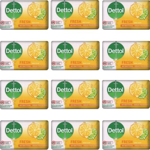 Levně Dettol antibakteriální pevné mýdlo 12x100g FRESH