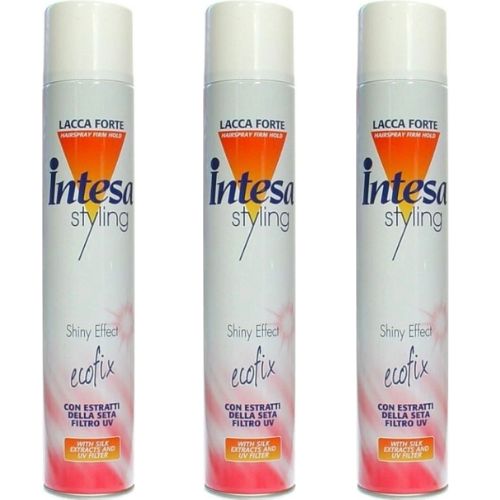 Levně Intesa lak na vlasy Shiny Effect silně tužící lak s leskem 3x500 ml