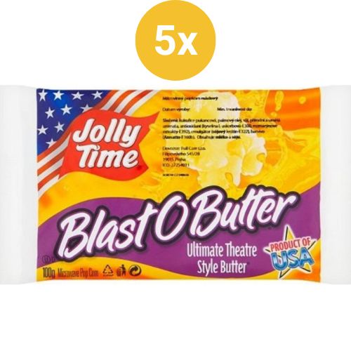 Levně Jolly Time Popcorn Blast O Butter 5x100 g
