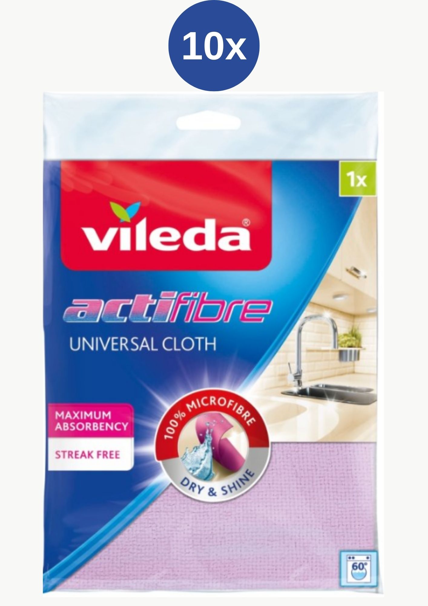 Levně Vileda actifibre univerzální hadřík z mikrovlákna 10x