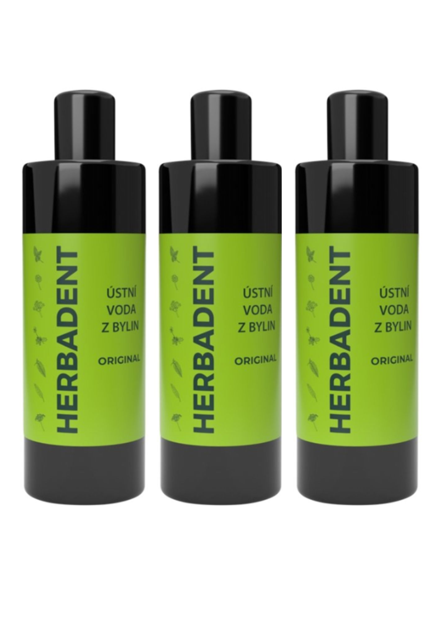 Herbadent ústní voda 3x400ml bylinná