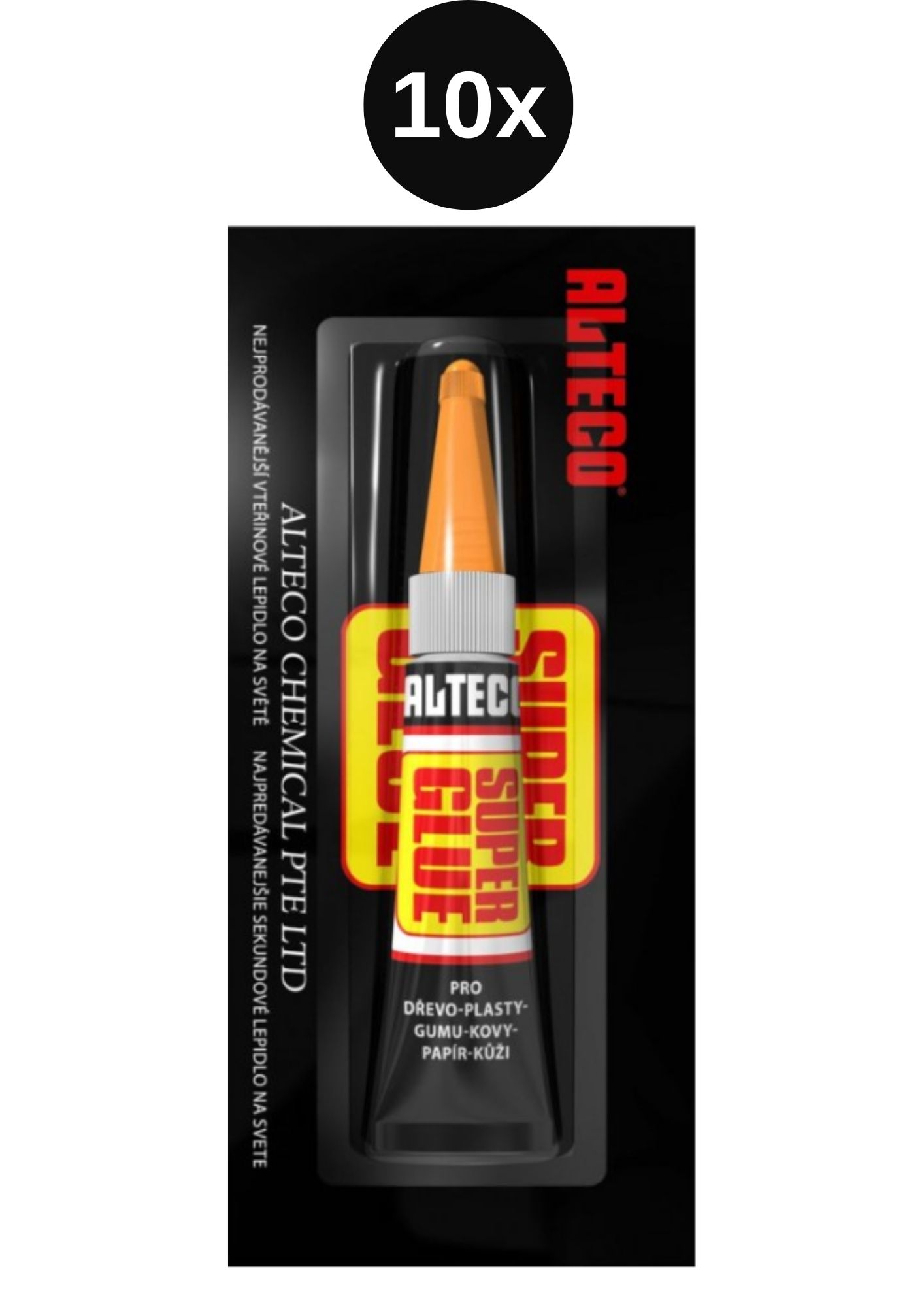 Levně ALTECO Super Glue vteřinové lepidlo 10x3g