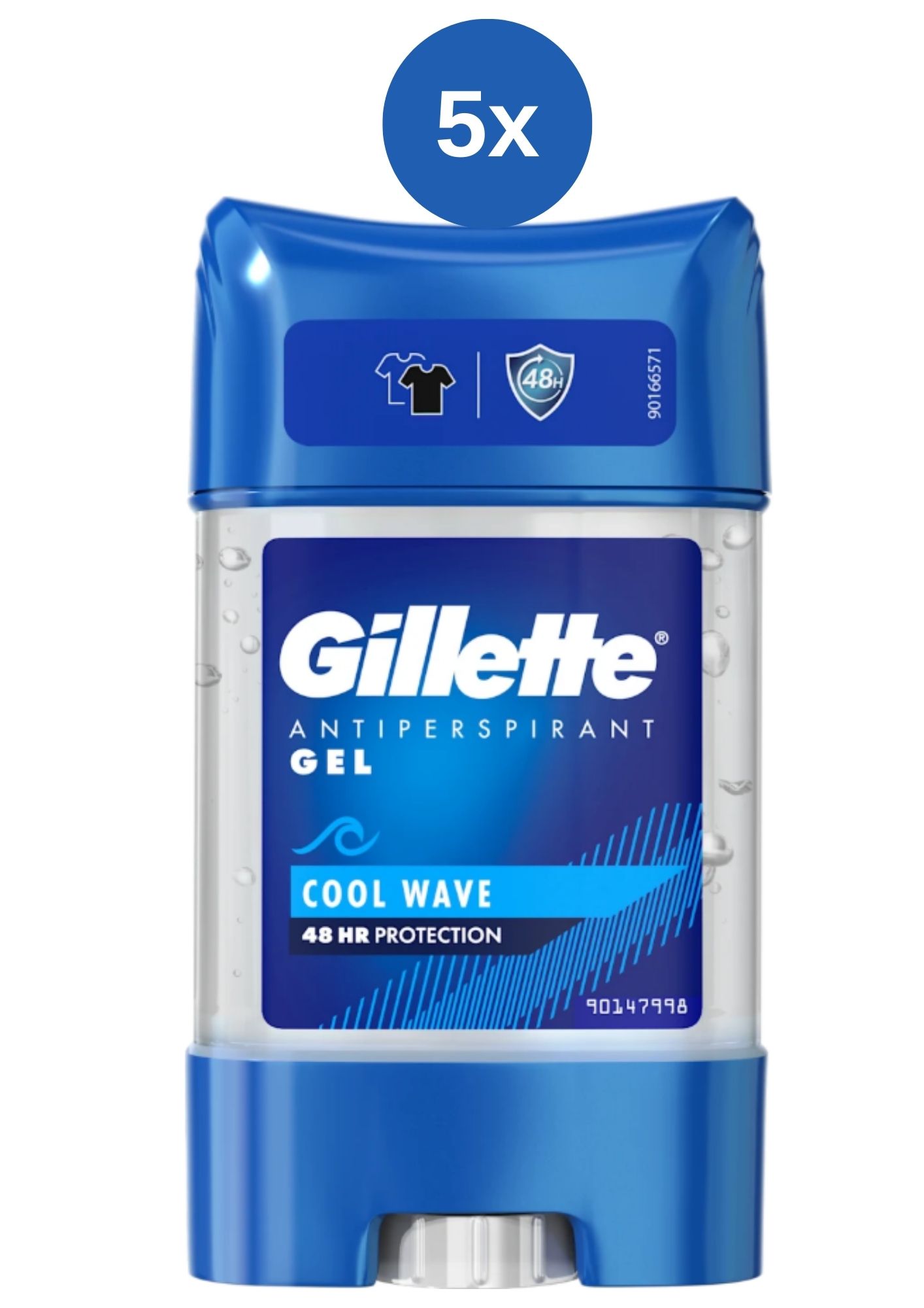 Levně Gillette Men Cool Wave deostick gel 5x70 ml