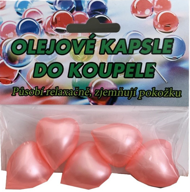 OLEJOVÉ KAPSLE DO KOUPELE 5 KS SRDÍČKO