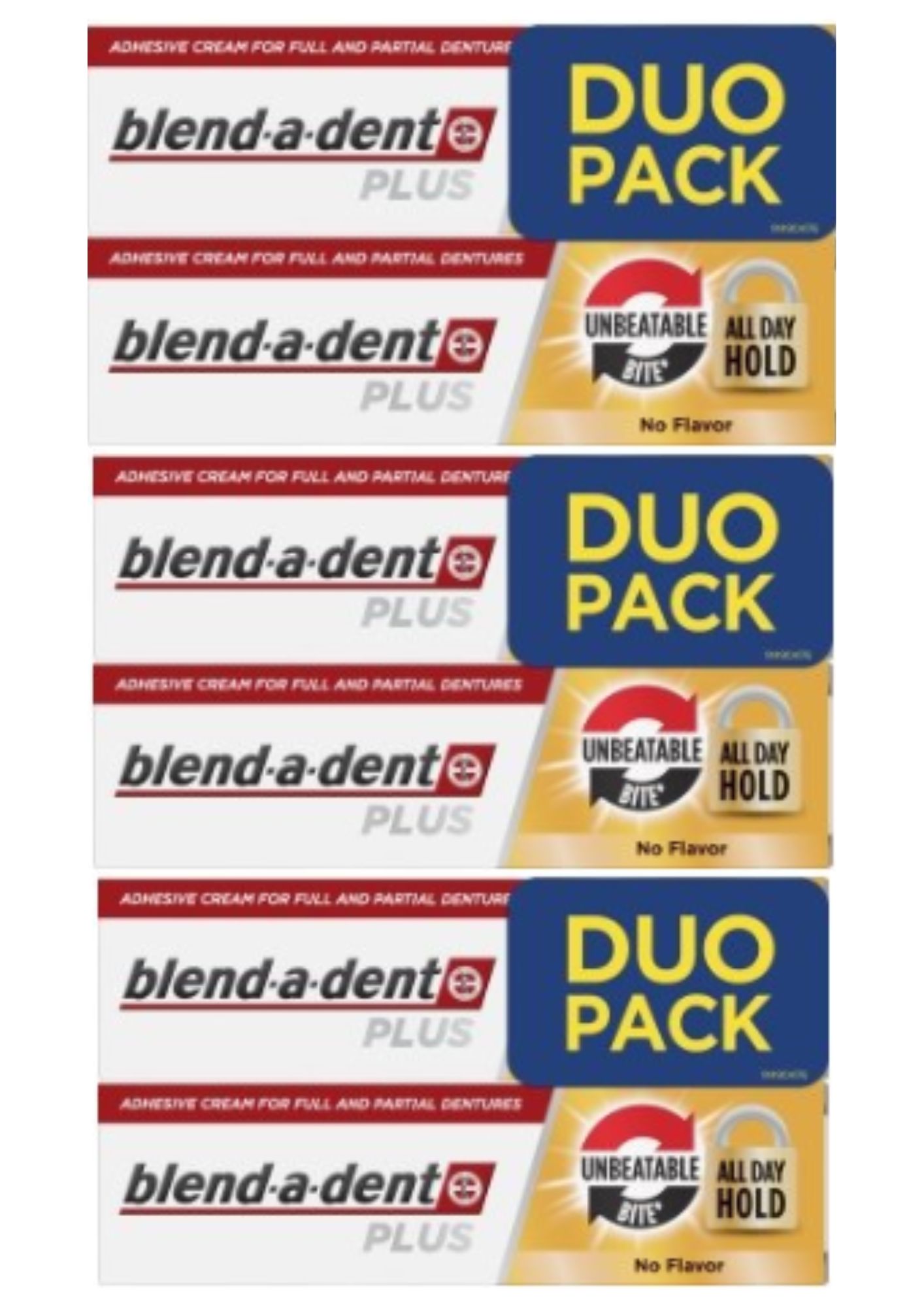 Levně Blend-a-Dent Plus upevňující krém duo pack 3x(2ks/bal/40 g)