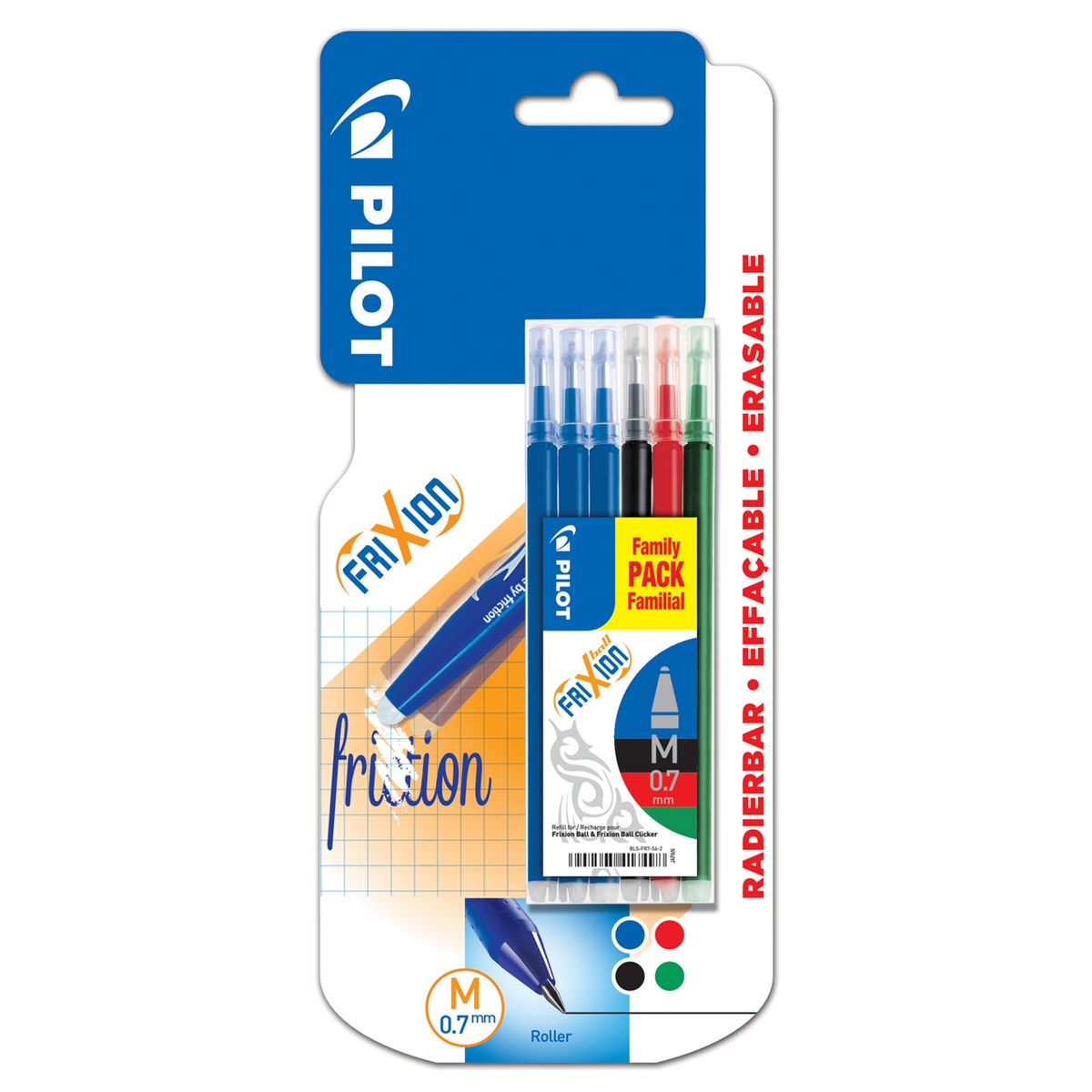 PILOT Náplně do pera 0,7 mm mix barev 6 ks