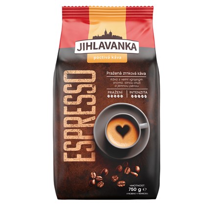 JIHLAVANKA Espresso káva zrno 750 g