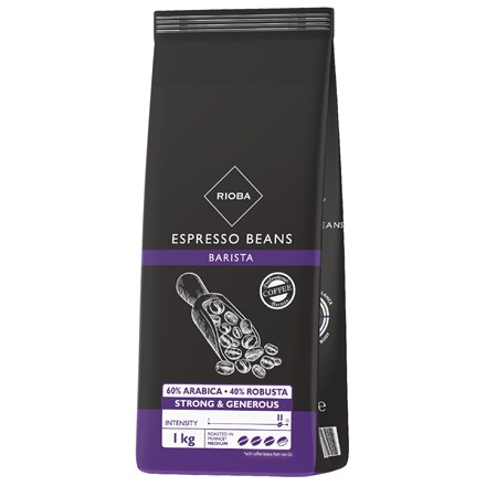 RIOBA Silver 55% Arabica káva zrno 1 kg