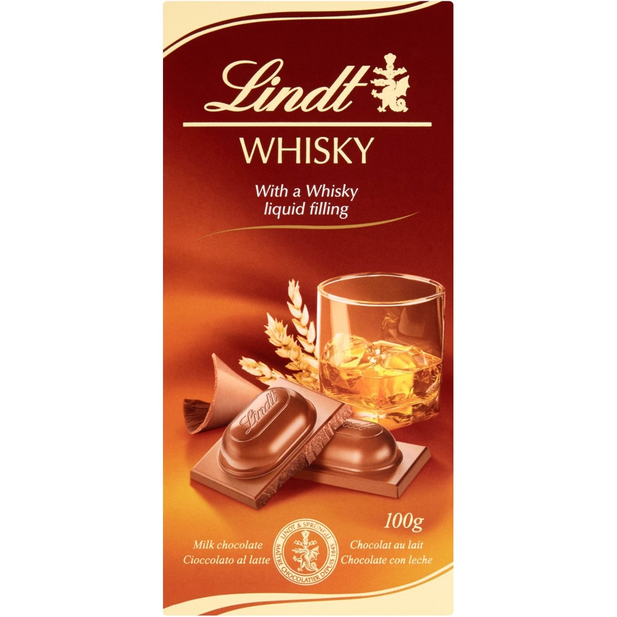 Lindt Mléčná čokoláda s whisky
