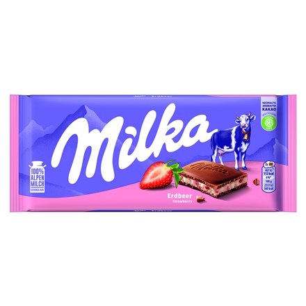 Milka Čokoláda jahodová mléčná