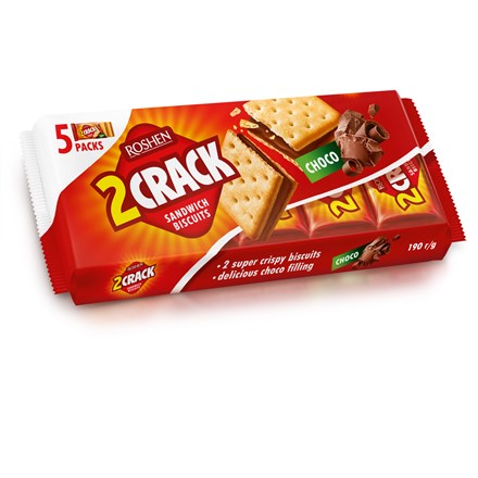 2 Crack Sušenky čoko 190 g