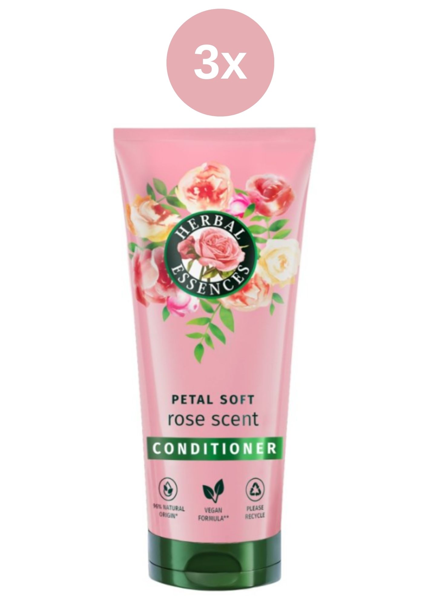 Levně Herbal Essences kondicionér 96% Natural origin Rose 3x250ml