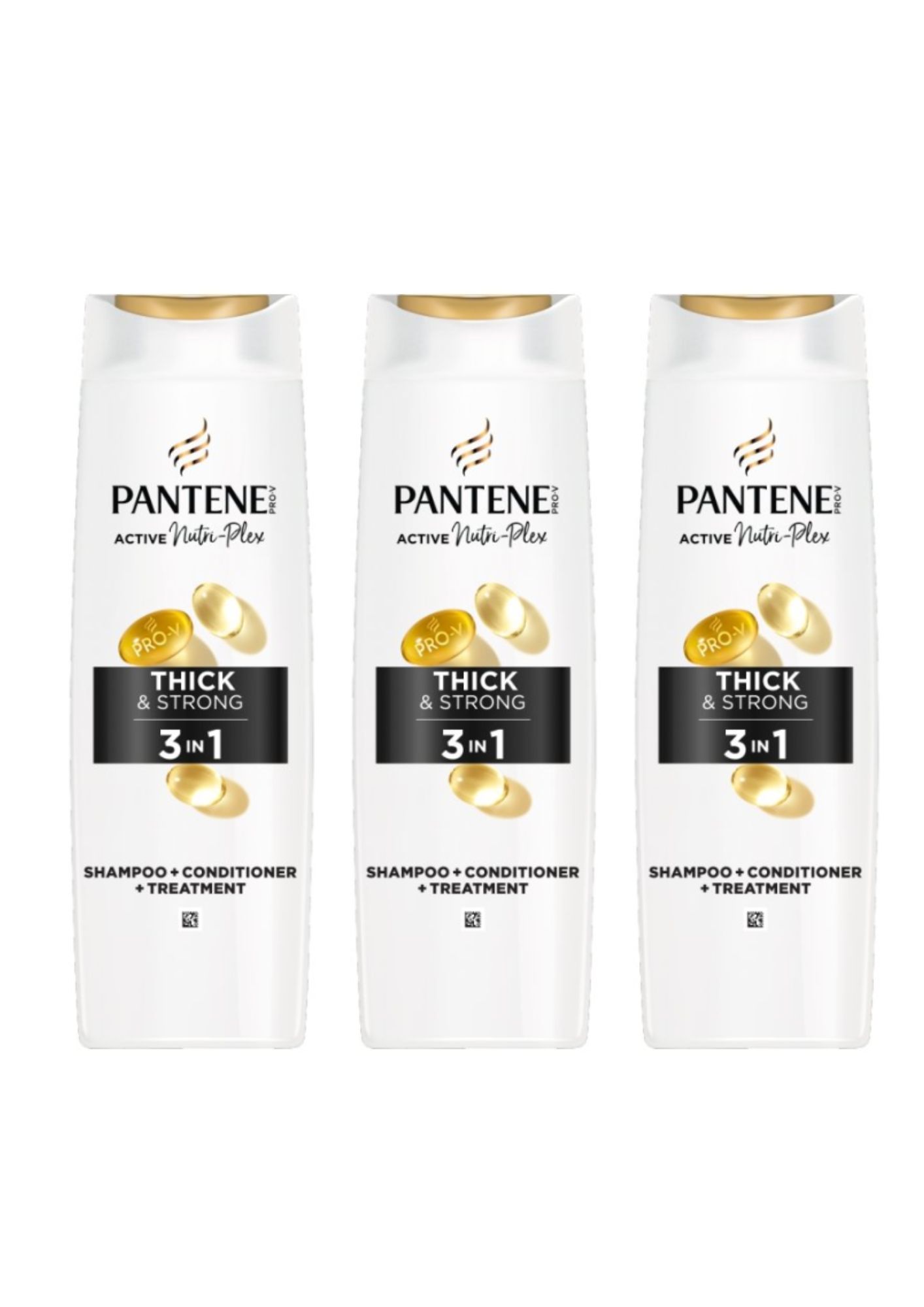 Levně Pantene šampon 3v1 Thick&Strong 3x325ml