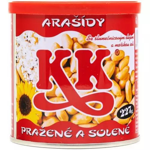 KK Arašídy pražené solené 227 g plech