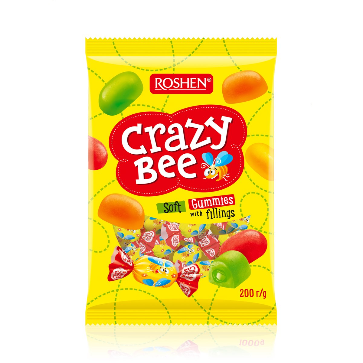 Crazy Bee plněné želé 200 g