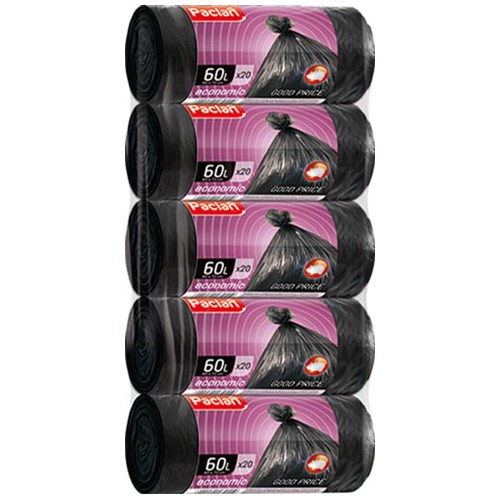 Paclan Standard Pytle na odpad 60 l 5 x 20 ks