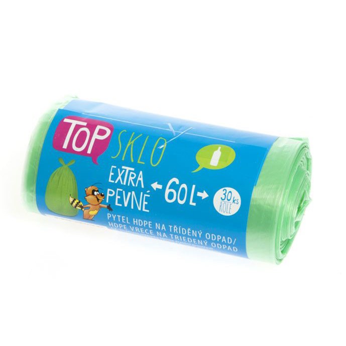 Pytle na tříděný odpad 60 l - zelené - 30 ks