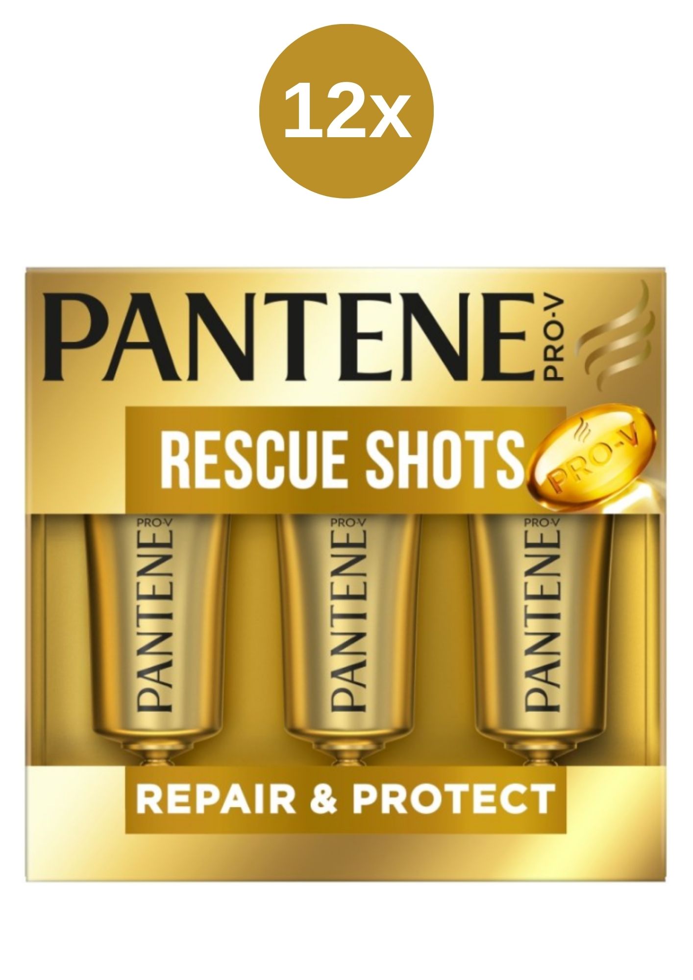 Levně Pantene Repair & Protect Rescue Shots 12ks (3 x 15 ml)