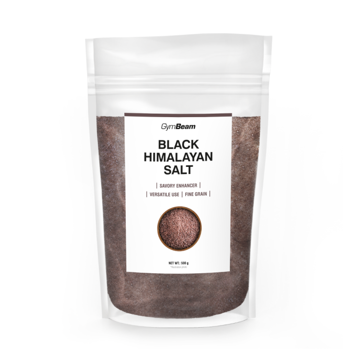 Černá Himalájská sůl 500 g - jemná - GymBeam