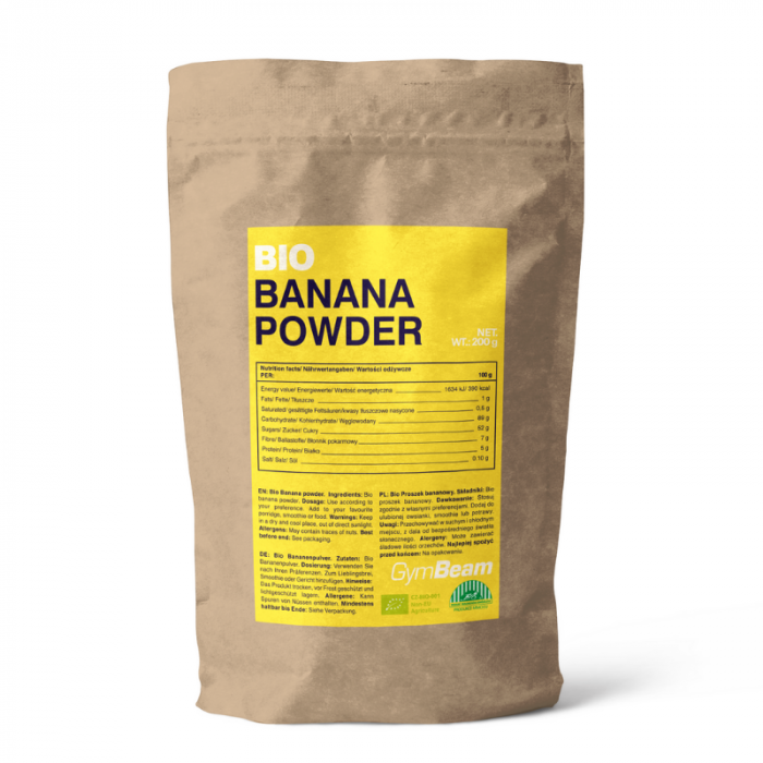 Levně BIO Banánový prášek 200 g - GymBeam