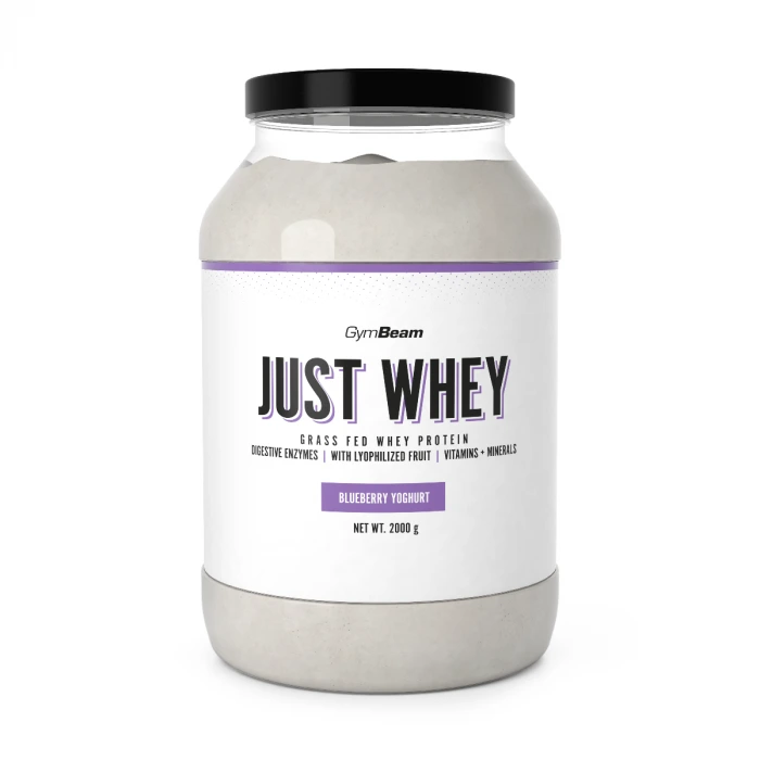 GymBeam Protein Just Whey 2000 g - borůvkový jogurt