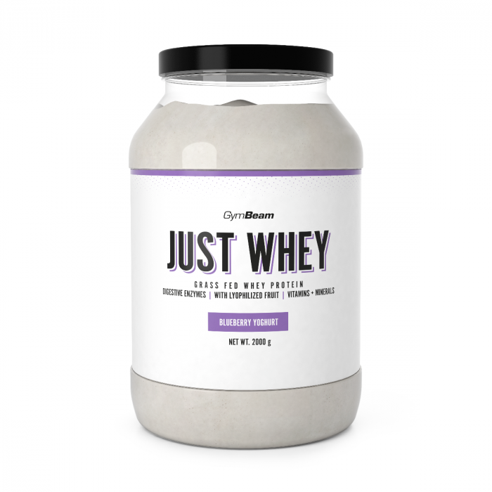 GymBeam Protein Just Whey 2000 g - borůvkový jogurt