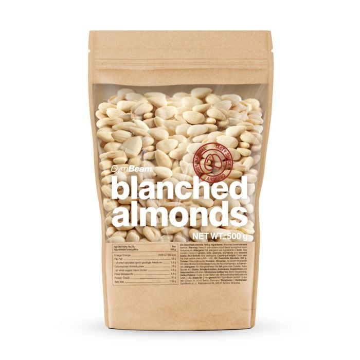 Levně Blanšírované mandle - GymBeam 500 g